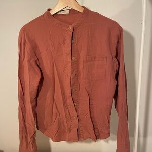 Roolee Women’s Rust/Blush Button-Up Shirt